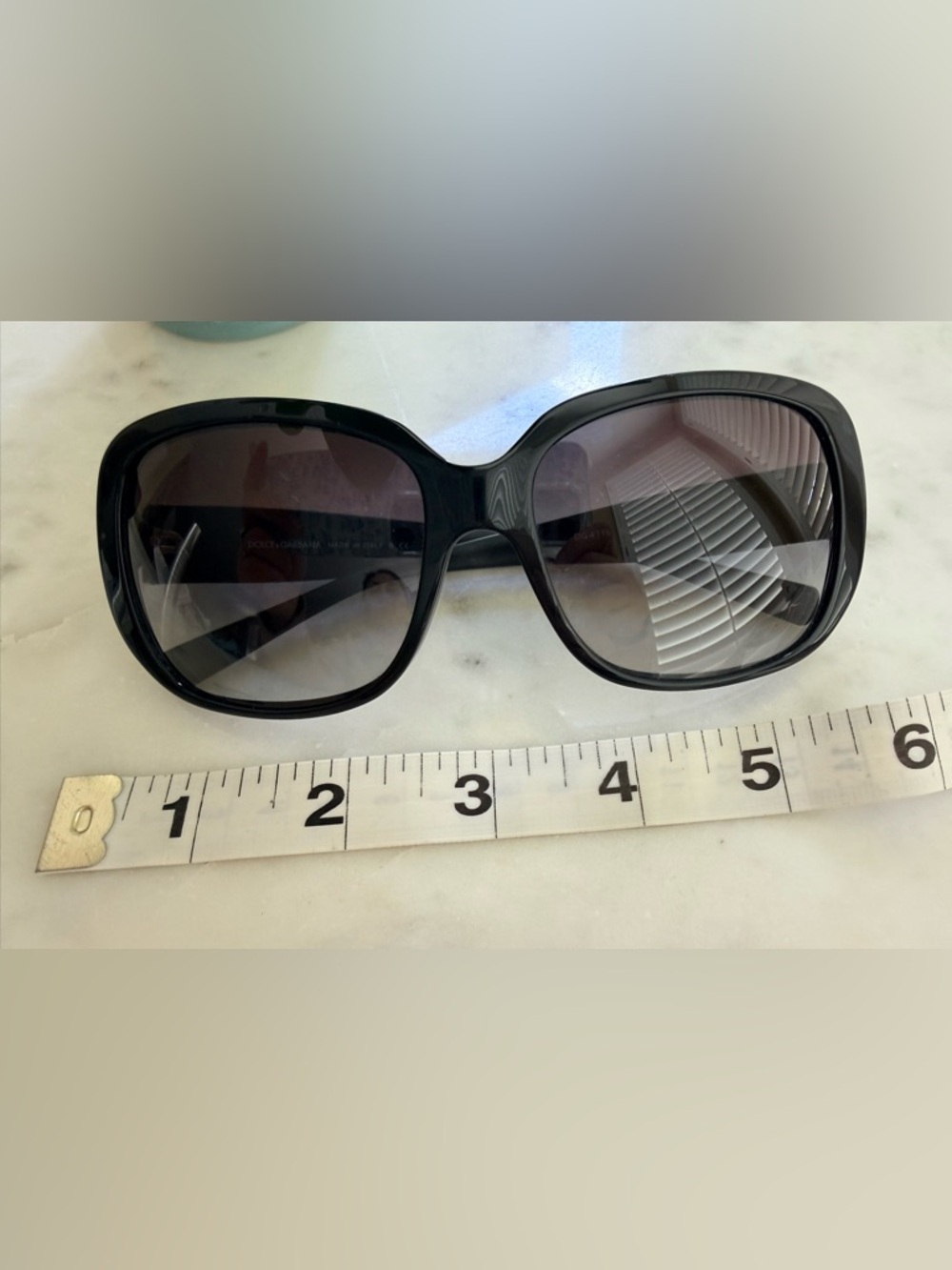 Dolce & Gabbana Black Oversized Gradient Lens Sunglasses - Picture 12 of 16